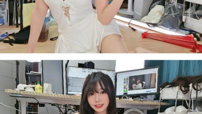 수련수련 하얀원피스