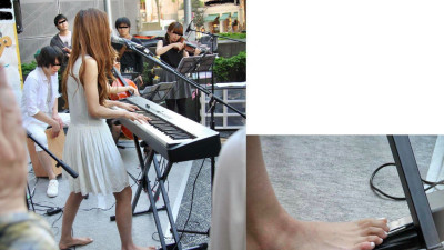 일본 버스킹 언니